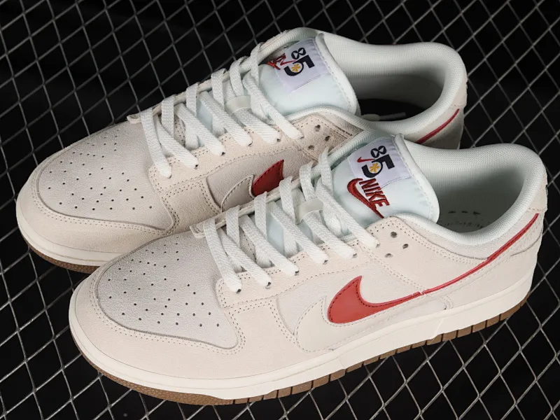 All categories Nk SB Dunk series Nk SB Dunk Low low-top sneakers F version Nk SB Dunk Low "85" gray and red double hook SB low-top sports and leisure sneakers DO9457-100